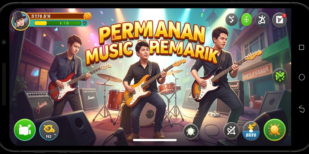 Tampilan gameplay seru di aplikasi Musik 3178.
