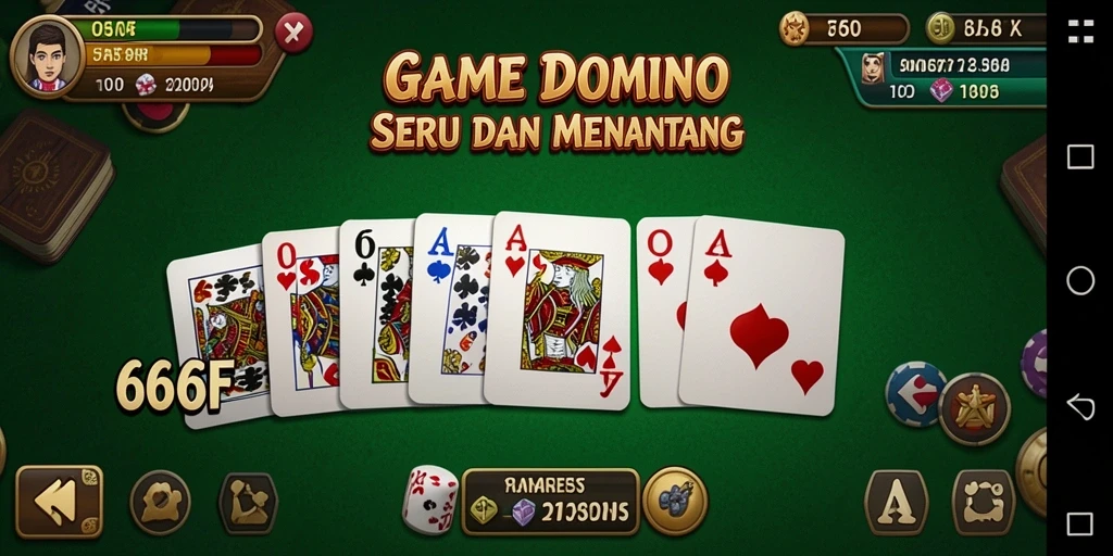 Screenshot permainan Domino yang menampilkan gameplay seru dan interaktif.