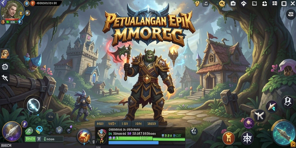 Tampilan gameplay <strong>888IDR</strong> yang menakjubkan dalam dunia MMORPG.