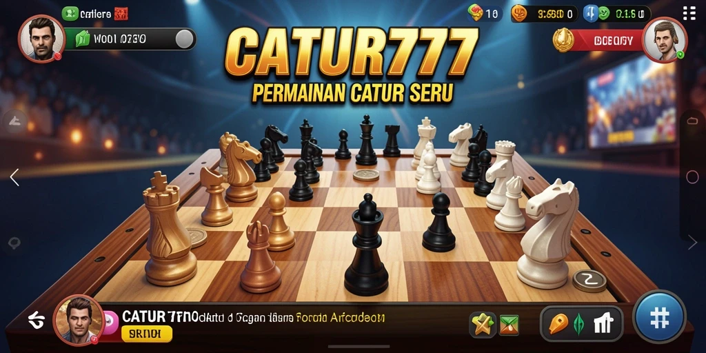 Gambaran gameplay seru di CATUR777, menyajikan aksi catur yang dinamis.