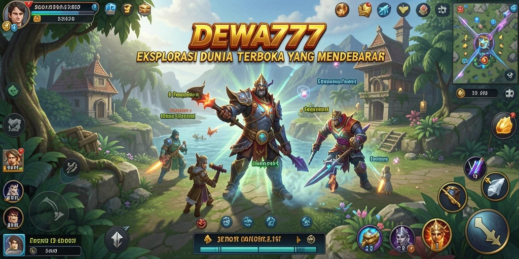 Tampilan gameplay DEWA777 yang menawan dengan dunia terbuka.