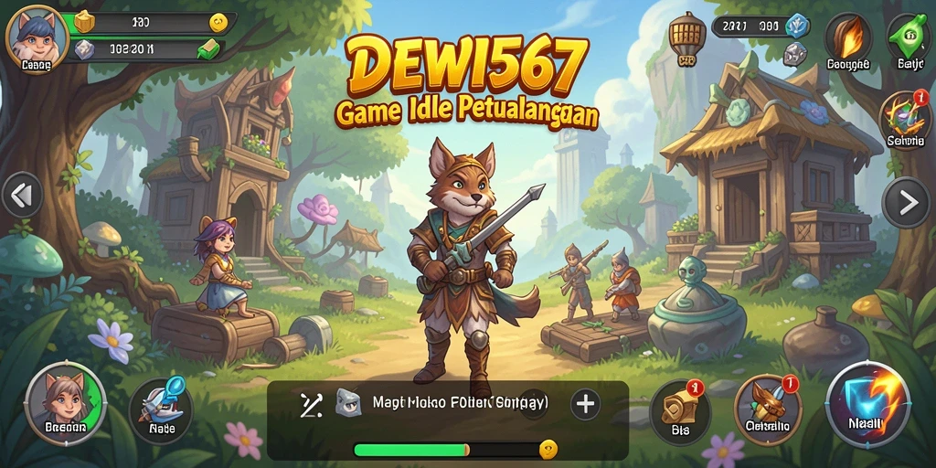 Tampilan gameplay Idle yang menarik dan menawan di DEWI567.