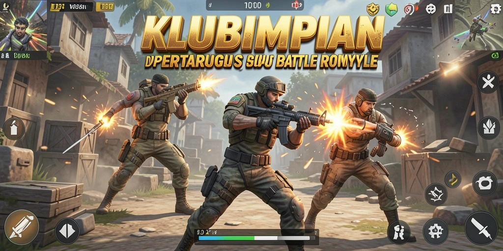 Gameplay KLUBIMPIAN menunjukkan aksi Battle Royale yang mendebarkan.
