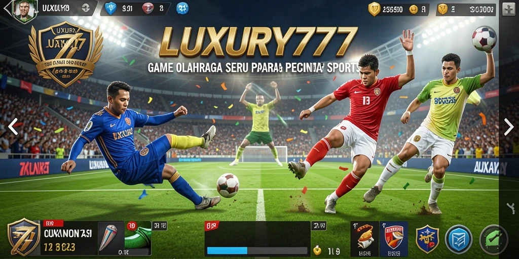 Tangkapan layar LUXURY777 menampilkan momen seru di lapangan olahraga.
