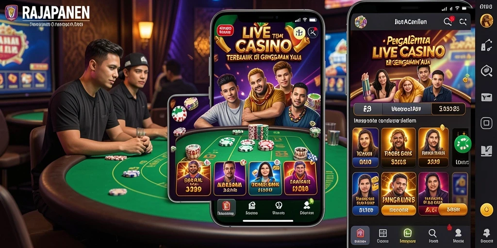 Tampilan antarmuka RAJAPANEN dalam permainan Live Casino yang menarik.