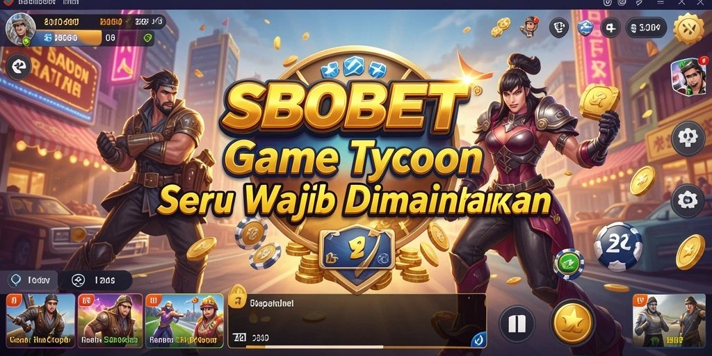 Tampilan gameplay SBOBET menunjukkan pengelolaan bisnis yang seru.