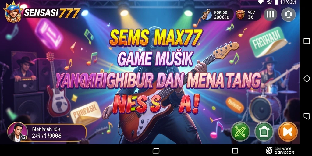 Tampilan gameplay SENSASI777 yang memikat dengan berbagai tantangan musik.