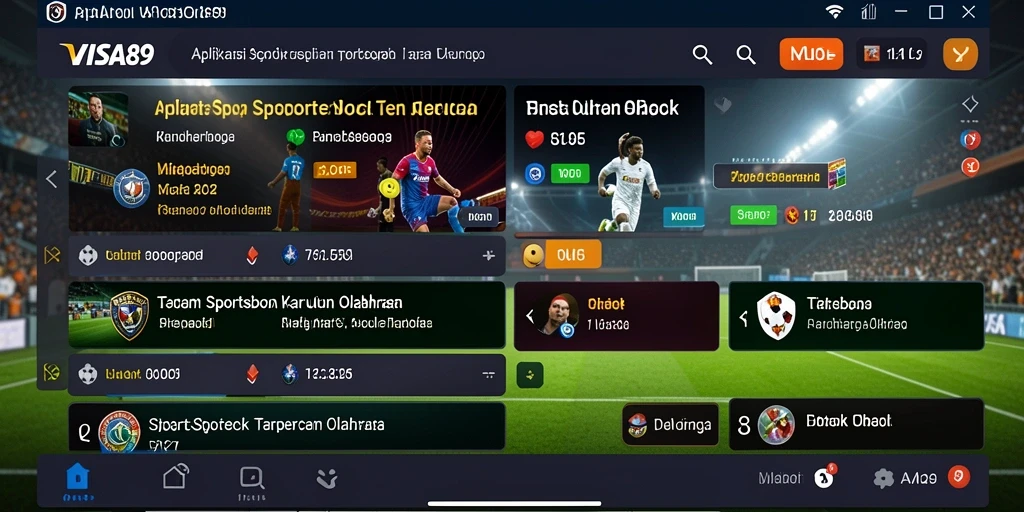 Tampilan menarik dari aplikasi sportsbook VISA89 saat memasang taruhan.