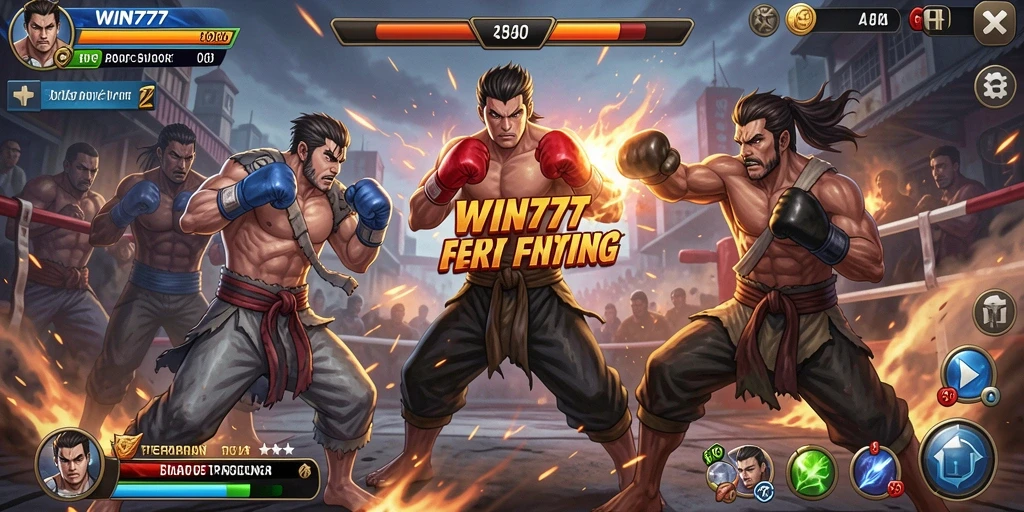 Tampilan gameplay seru dalam pertarungan WIN777.